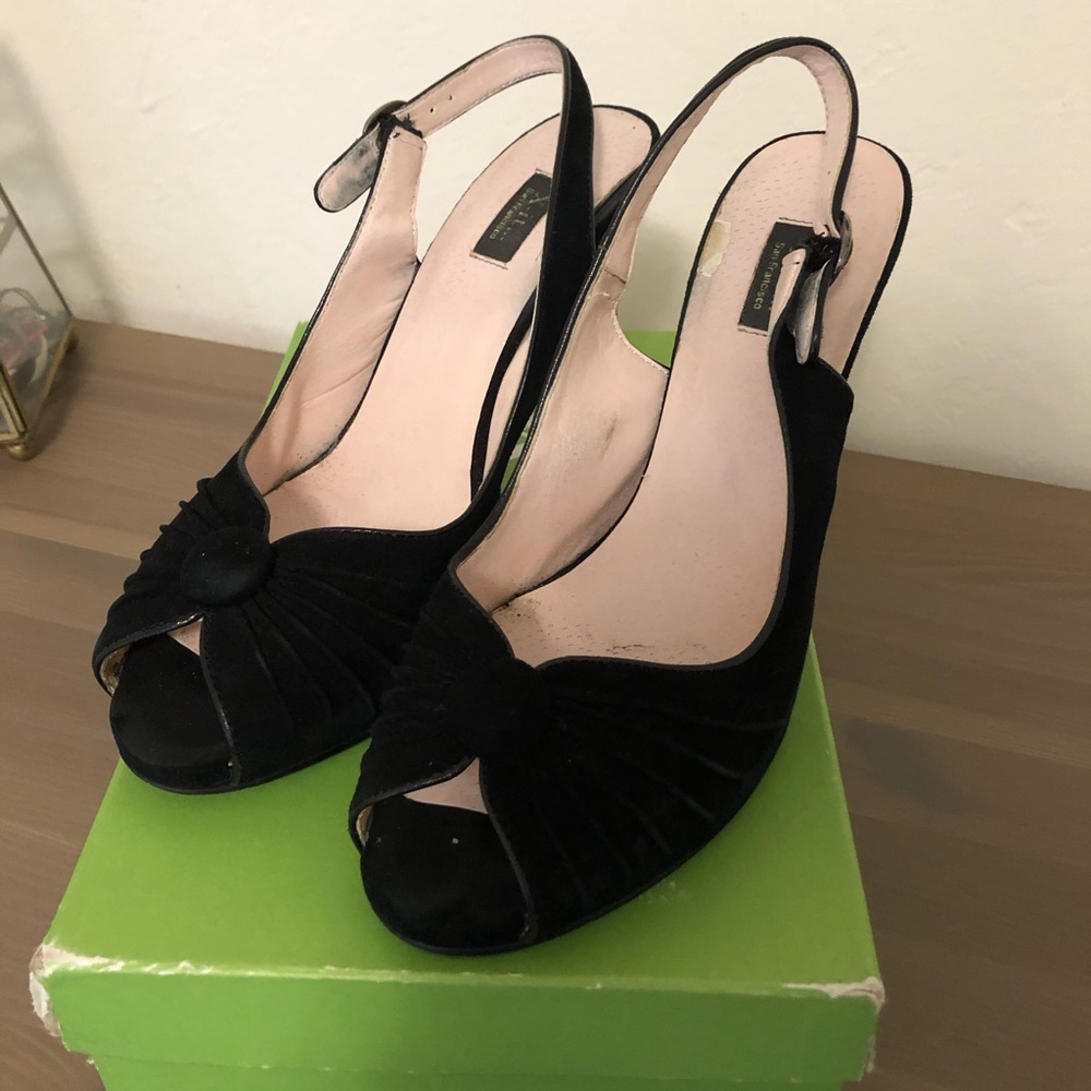 Size 10 suede black heels